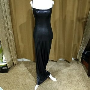 Sexy dark bluish black slinky BCBG dress